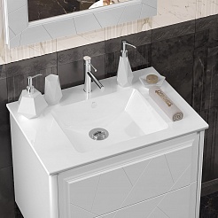 Opadiris Мебель для ванной Луиджи 70 подвесная белая матовая – фотография-6